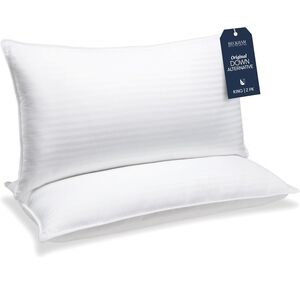 Beckham Hotel Collection Bed Pillows King Size Set of 2 - Down Alternative Pill